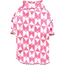 Pembe Kalp Desenli Çocuk Tişört, 2-14 Kg, Rahat ve Şık Üst Giyim Seçeneği