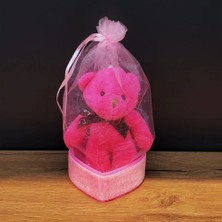 Hediyelik Pembe Tül Kese ve Ayıcık ( Lisinya )