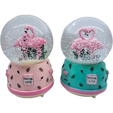 Flamingo Kar Küresi Büyük Boy ( Lisinya )