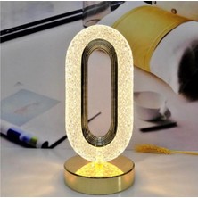 Kristal Gece Lambası Işık Lüks LED Masa Lambası Yatak Odası Dekorasyon Modern Romantik Kumandalı ( Lisinya )