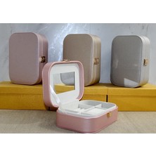 Deri Kaplamalı Makyaj ve Takı Kutusu ALK3607 ( Lisinya )