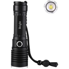 Bright GHT-5761 XP90 LED 3 Mod Zoomlu Yağmur Suyu Geçirmez Şarjlı El Feneri 26650 Pilli ( Lisinya )