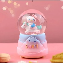 Hello Kitty Işıklı Müzikli Kar Küresi Orta Boy ALK3041 ( Lisinya )