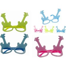 Fosforlu Gitar Model Glow Parti Gözlüğü Karanlıkta Yanan Gözlükler 12 Adet