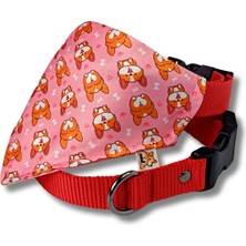 Pembe Köpek Boyun Tasması, Şık ve Rahat Kullanım Sağlar.