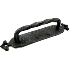 Antika Tarz Dekoratif Pirinç Burgulu Çekme Kol - 205X33 Mm, Oksit