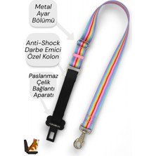 Çok Renkli Köpek ve Kedi Güvenli Bağlantı Tasması ve Emniyet Kemeri