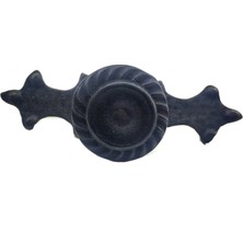 Antika Tarz Dekoratif Pirinç Çizgili Düğme - 35X100 Mm, Büyük, Oksit