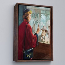 Çerçeveli Cama Yazan Kadın TABLO-7706