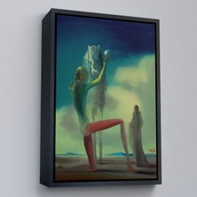 Çerçeveli Salvador Dali - Ölüm Şövalyesi Tablosu - Chevalier De La MORT-7400