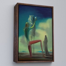 Çerçeveli Salvador Dali - Ölüm Şövalyesi Tablosu - Chevalier De La MORT-7400