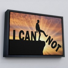 Çerçeveli Yapamam, Ayakta Uçurum Kelimeyi Zorlar Kanvas Tablo, Ben Yapabilirim, MOTIVASYON-5409