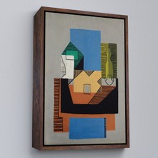Çerçeveli Pablo Picasso - Gitar, Şişe ve Meyve Kase TABLOSU-7317