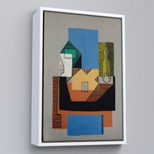 Çerçeveli Pablo Picasso - Gitar, Şişe ve Meyve Kase TABLOSU-7317