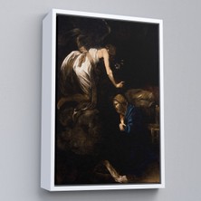 Çerçeveli Caravaggio - Duyuru Tablosu - ANNUNCIATION-7420