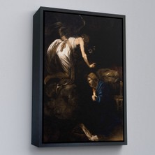 Çerçeveli Caravaggio - Duyuru Tablosu - ANNUNCIATION-7420