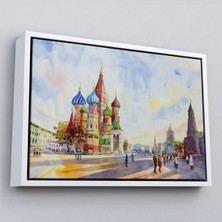 Çerçeveli Kremlin ve Kızıl Meydan Aziz Basil Katedrali Moskova TABLO-3559