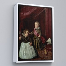 Çerçeveli Diego Velázquez - Prens Balthasar Charles Cüceyle Birlikte TABLO-7282