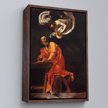 Çerçeveli Caravaggio - Aziz Matta ve Melek Tablosu - Saint Matthew And The ANGEL-7388