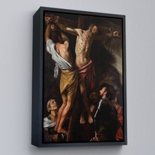 Çerçeveli Caravaggio - Aziz Andrew'un Çarmıha Gerilmesi Tablo - The Crucifixion Of Saint ANDREW-7424
