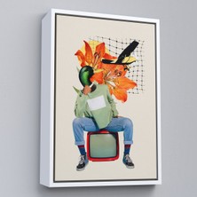Çerçeveli Ördek Kafalı Insan Pop Art TABLO-8017