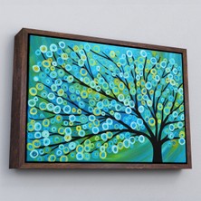 Çerçeveli Sürreal Ağaçtaki Renkler Senfonisi TABLOSU-6628