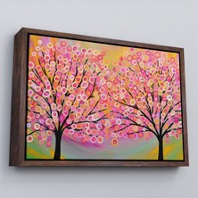 Çerçeveli Sürreal Ağaçtaki Renkler Senfonisi TABLOSU-6629