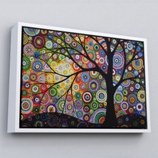 Çerçeveli Sürreal Ağaçtaki Renkler Senfonisi TABLOSU-6645
