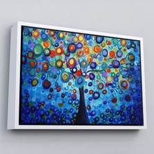 Çerçeveli Sürreal Ağaçtaki Renkler Senfonisi TABLOSU-6626