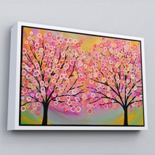 Çerçeveli Sürreal Ağaçtaki Renkler Senfonisi TABLOSU-6629