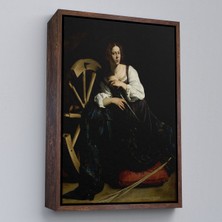 Çerçeveli Caravaggio - Iskenderiyeli Aziz Catherine TABLOSU-7386