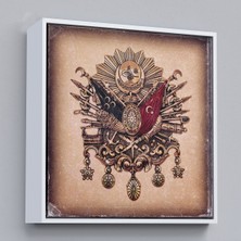 Çerçeveli Osmanlı Tuğrası Dekoratif Kanvas TABLO-5804