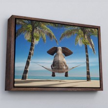 Çerçeveli Fil Dekoratif Kanvas TABLO-1141