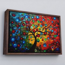 Çerçeveli Sürreal Ağaçtaki Renkler Senfonisi TABLOSU-6625