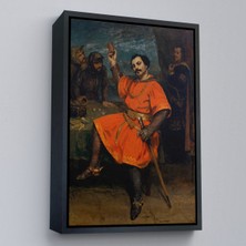 Çerçeveli Gustave Courbet - Louis Gueymard Şeytan Robert Rolünde TABLO-7356