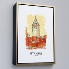 Çerçeveli Galata Kulesi Istanbul Dekoratif Kanvas TABLO-5921