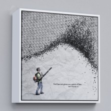 Çerçeveli Tanrı Bize Korku Ruhu Vermedi Kanvas TABLO-5324