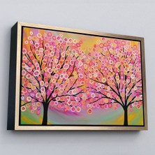 Çerçeveli Sürreal Ağaçtaki Renkler Senfonisi TABLOSU-6629