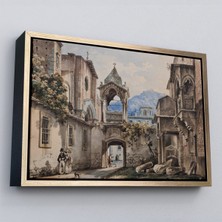 Çerçeveli Eski Hollanda Şehir Manzarası Duvar TABLOSU-1222