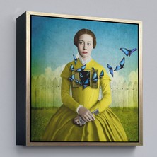 Çerçeveli Ruhların Uçmasına Izin Ver, Gerçeküstü Sanat Kanvas TABLO-5853