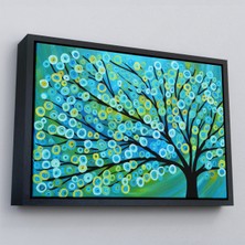 Çerçeveli Sürreal Ağaçtaki Renkler Senfonisi TABLOSU-6628