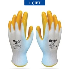 Pn7 Sarı Iş Eldiveni Polyester Örme Nitril Beybi No:10 Royaleks Group - 1 Çift