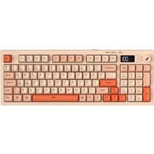 Hawk Gaming HK230P Membrane LCD Rgb Kablosuz/bluetooth Pembe Turuncu Full Türkçe Gaming Klavye