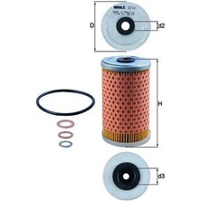 Mahle OX34D - Yag Fıltresı Mercedes M102 W201 W123 S123 C123 W460 W461 W463 B601 B602