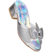  Unicorn Kız Çocuk Topuklu Simli Abiye Terlik