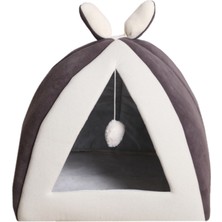 Gri Tavşan Kulak Yatak, Yüksek Konforlu ve Rahat Evcil Hayvan Yatağı