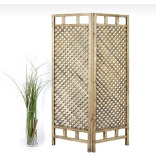 Ahşap Paravan Seperatör Oda Bölücü Ayırıcı 2 Kanat Ceviz PNR503