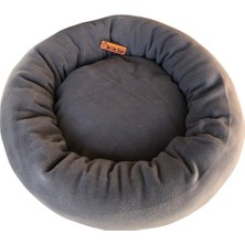 Gri Simit Yatak, 50 Cm, Küçük Irk Kediler ve Köpekler Için Rahat ve Şık Uyku Alanı