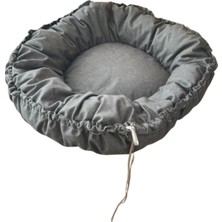 Ayarlanabilir, Yıkanabilir Kedi Yatağı, Gri, 55-65 Cm, Büzgülü, Konforlu ve Şık.