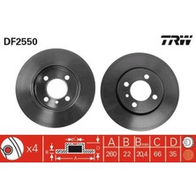 Trw DF2550 - Fren Dıskı On Bmw E30